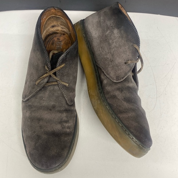 Camper Gray Suede Lace-Up Ankle Boot Shoes - Picture 1 of 17